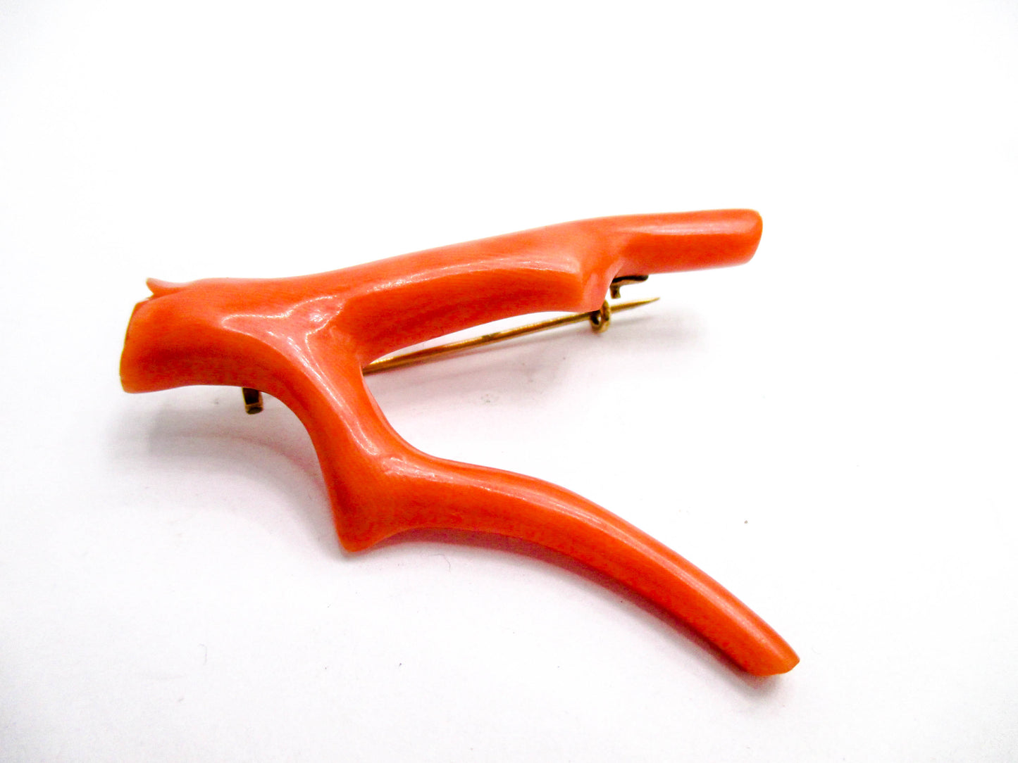 An Amazing Victorian Coral Branch Brooch Pin