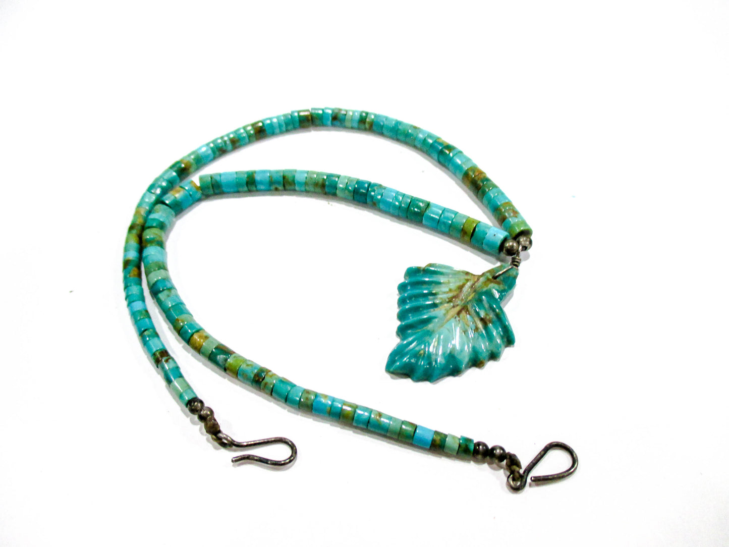 Handcrafted Turquoise Heishi Pendant Necklace