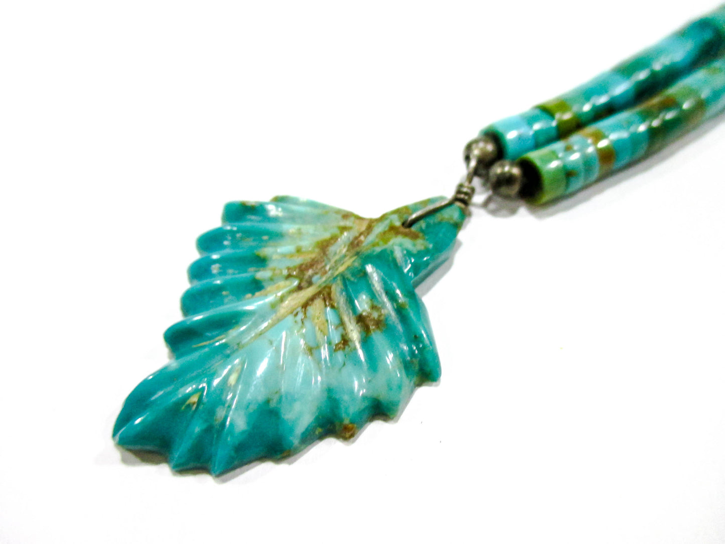 Handcrafted Turquoise Heishi Pendant Necklace