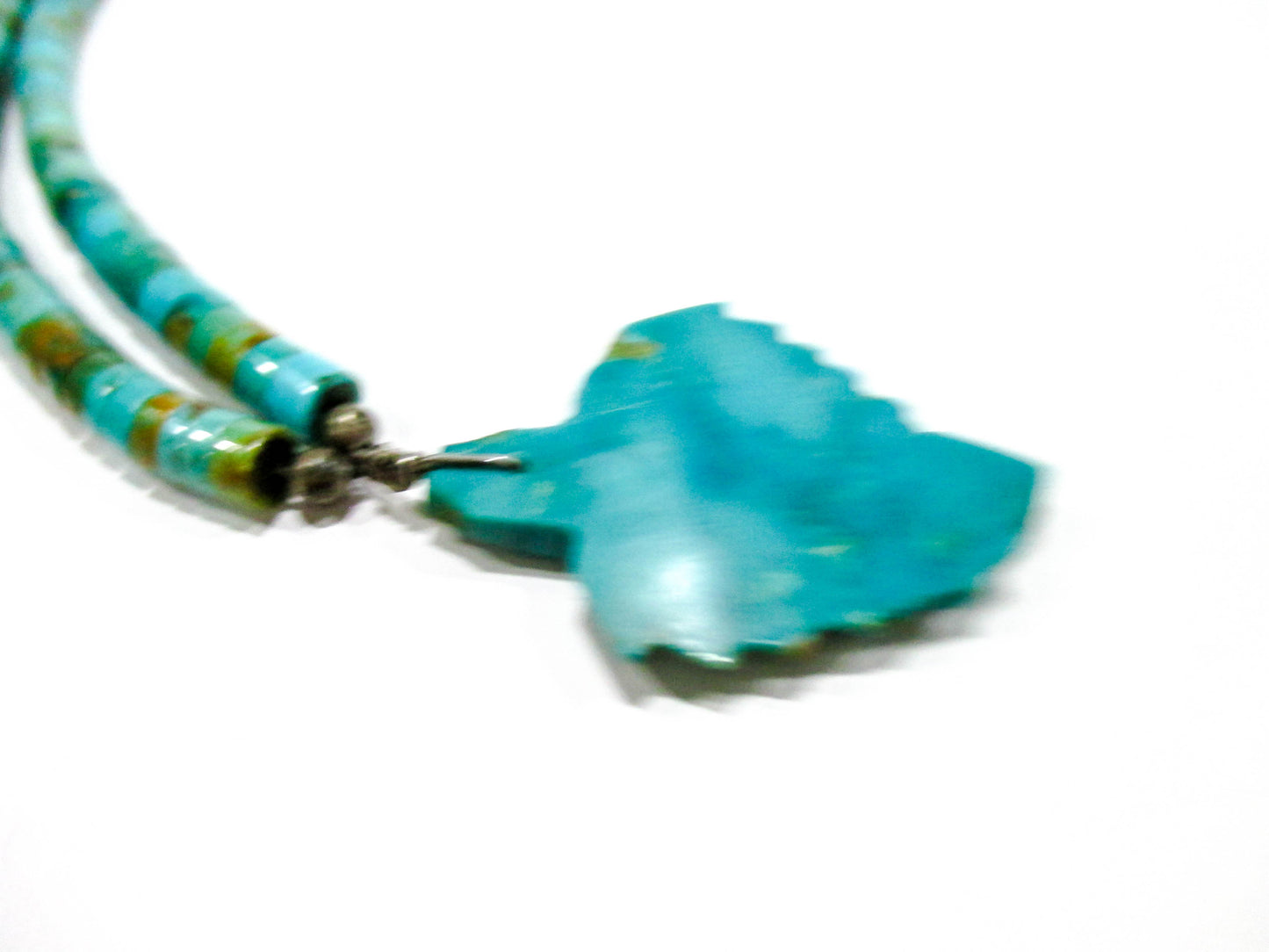 Handcrafted Turquoise Heishi Pendant Necklace