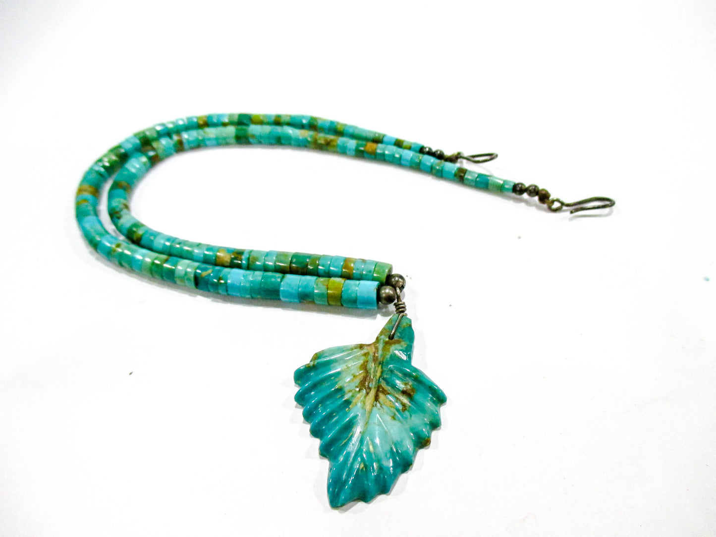 Handcrafted Turquoise Heishi Pendant Necklace