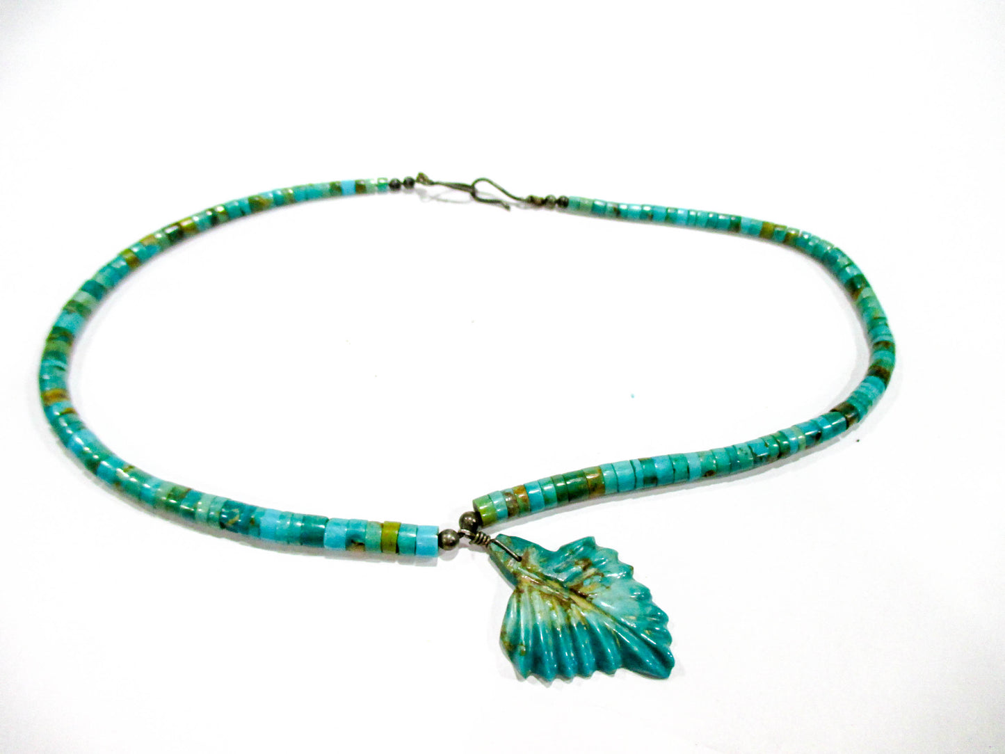 Handcrafted Turquoise Heishi Pendant Necklace