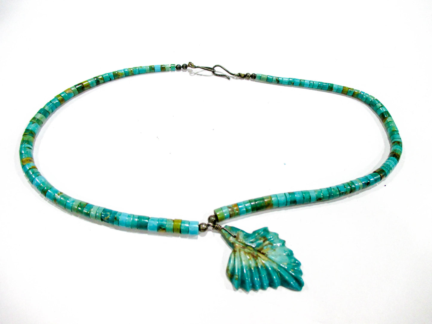 Handcrafted Turquoise Heishi Pendant Necklace