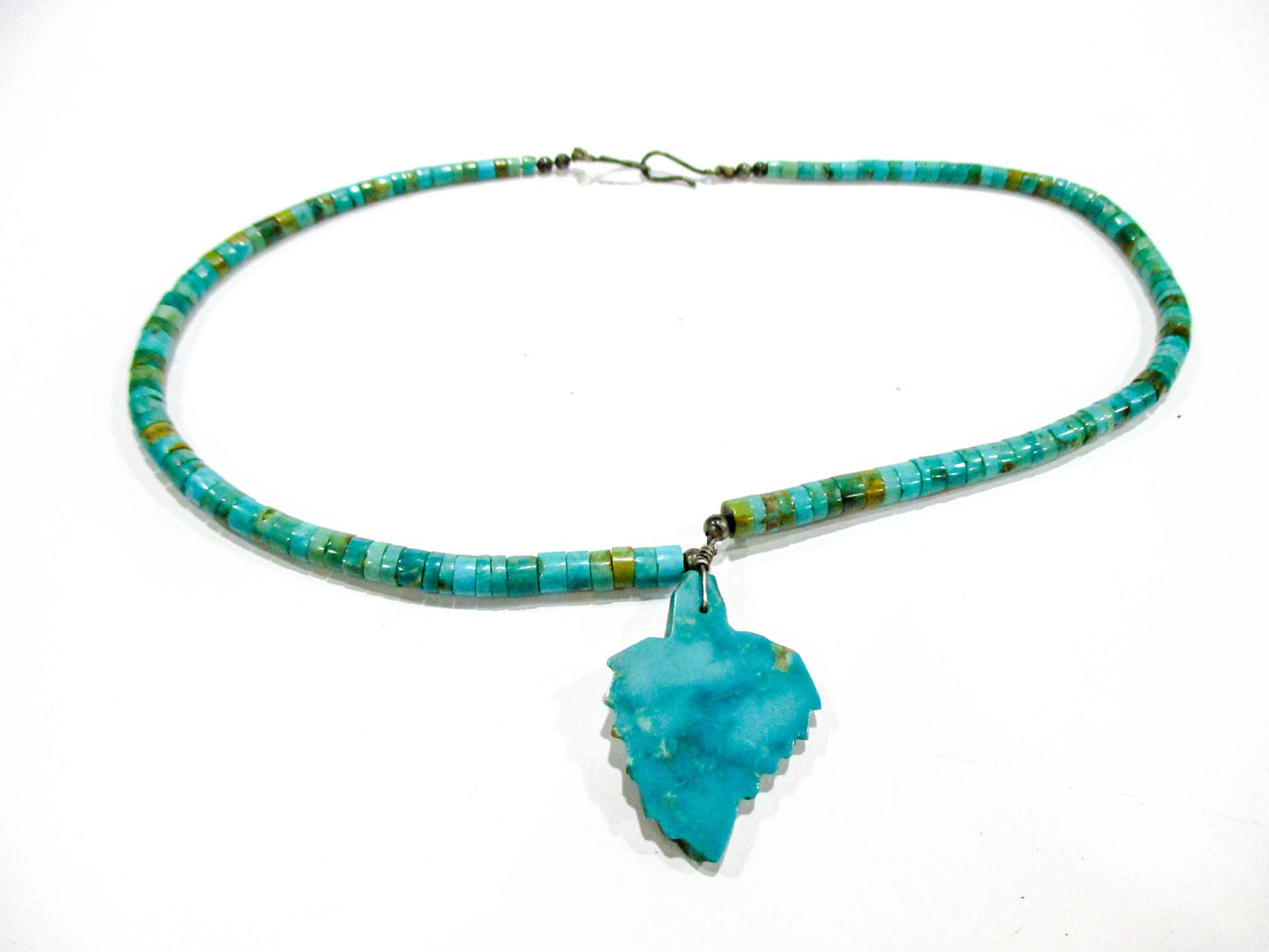Handcrafted Turquoise Heishi Pendant Necklace