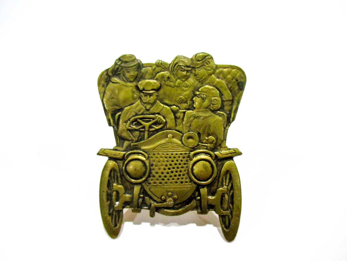Die Struck Car Brooch - Old Vintage Nostalgic Pin