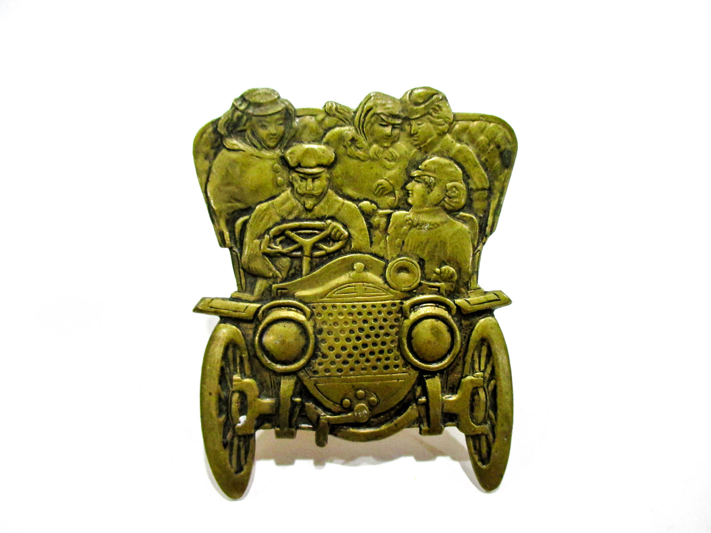 Die Struck Car Brooch - Old Vintage Nostalgic Pin