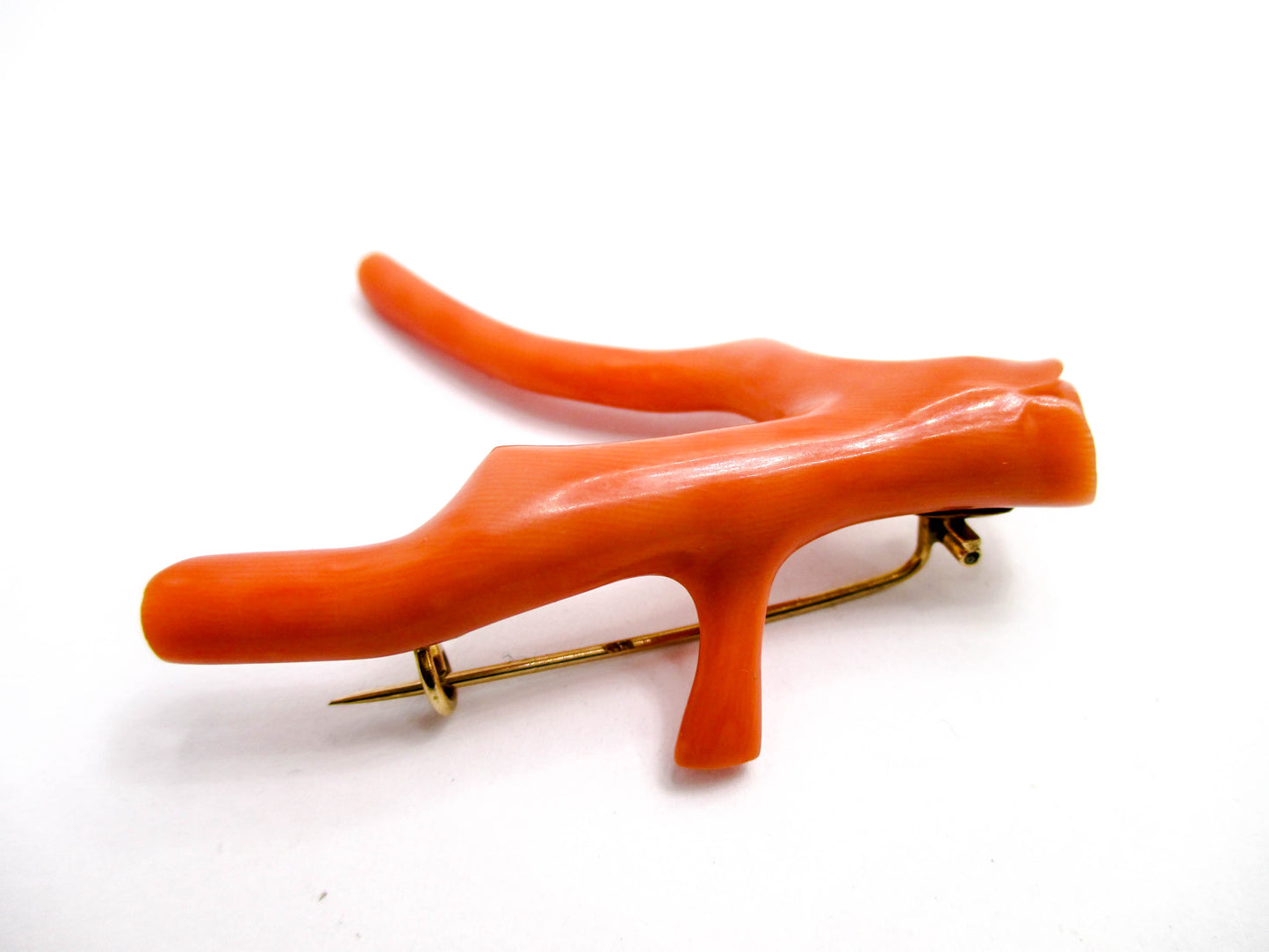 An Amazing Victorian Coral Branch Brooch Pin