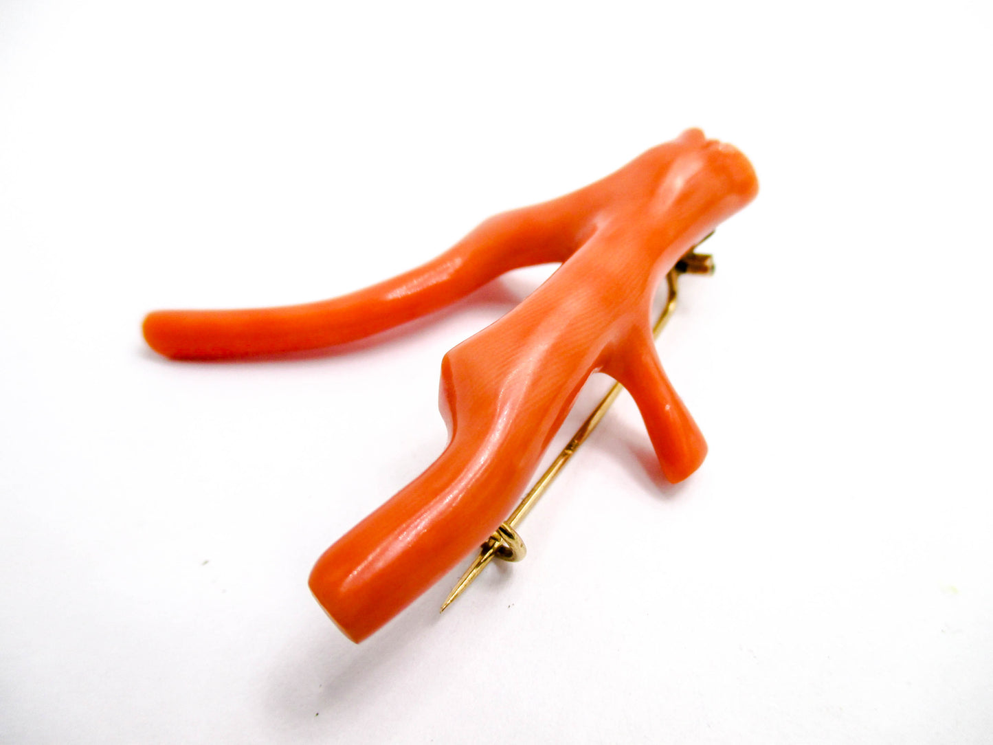 An Amazing Victorian Coral Branch Brooch Pin