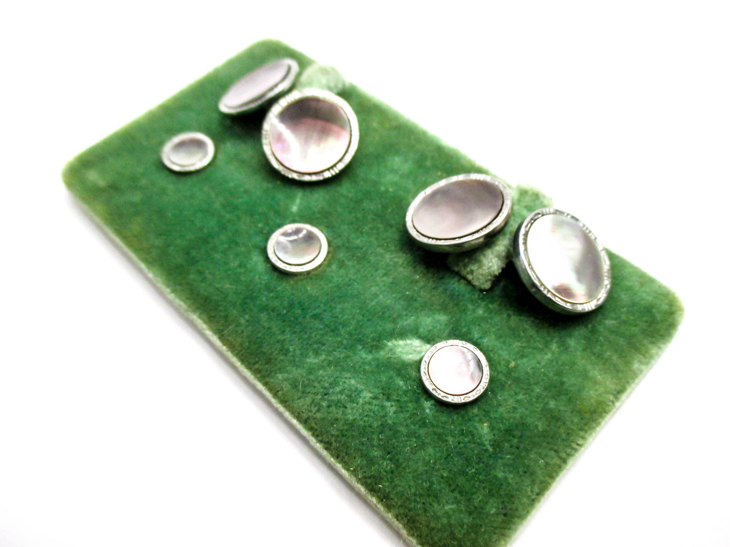 Krementz Cufflinks and Button Set - With Mirrored Presentation Box