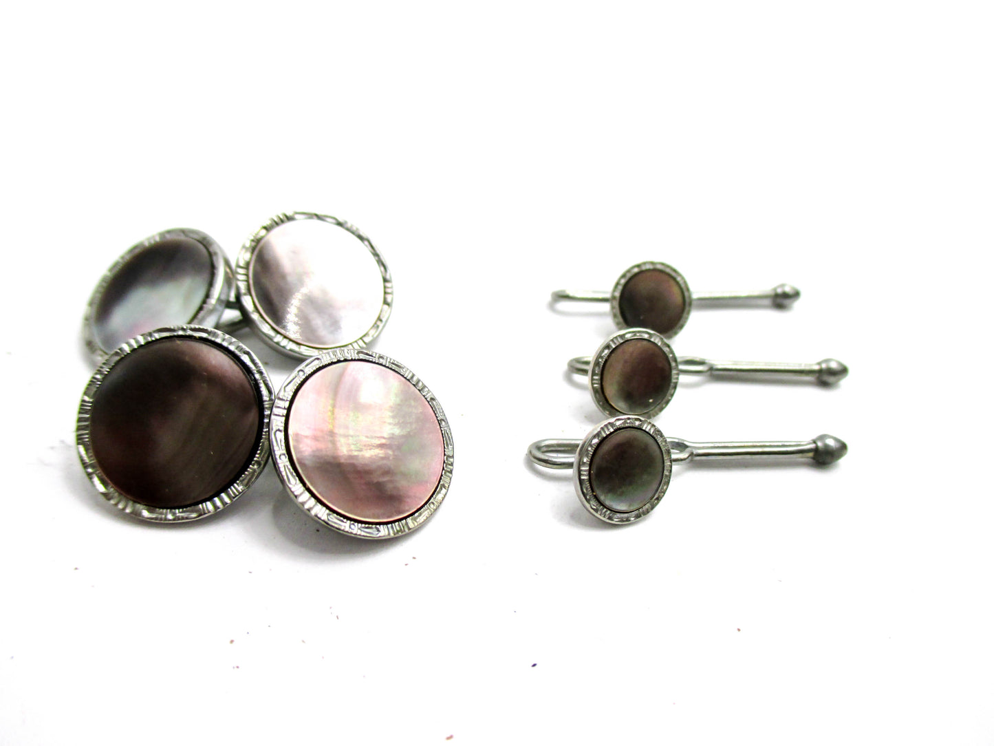 Krementz Cufflinks and Button Set - With Mirrored Presentation Box