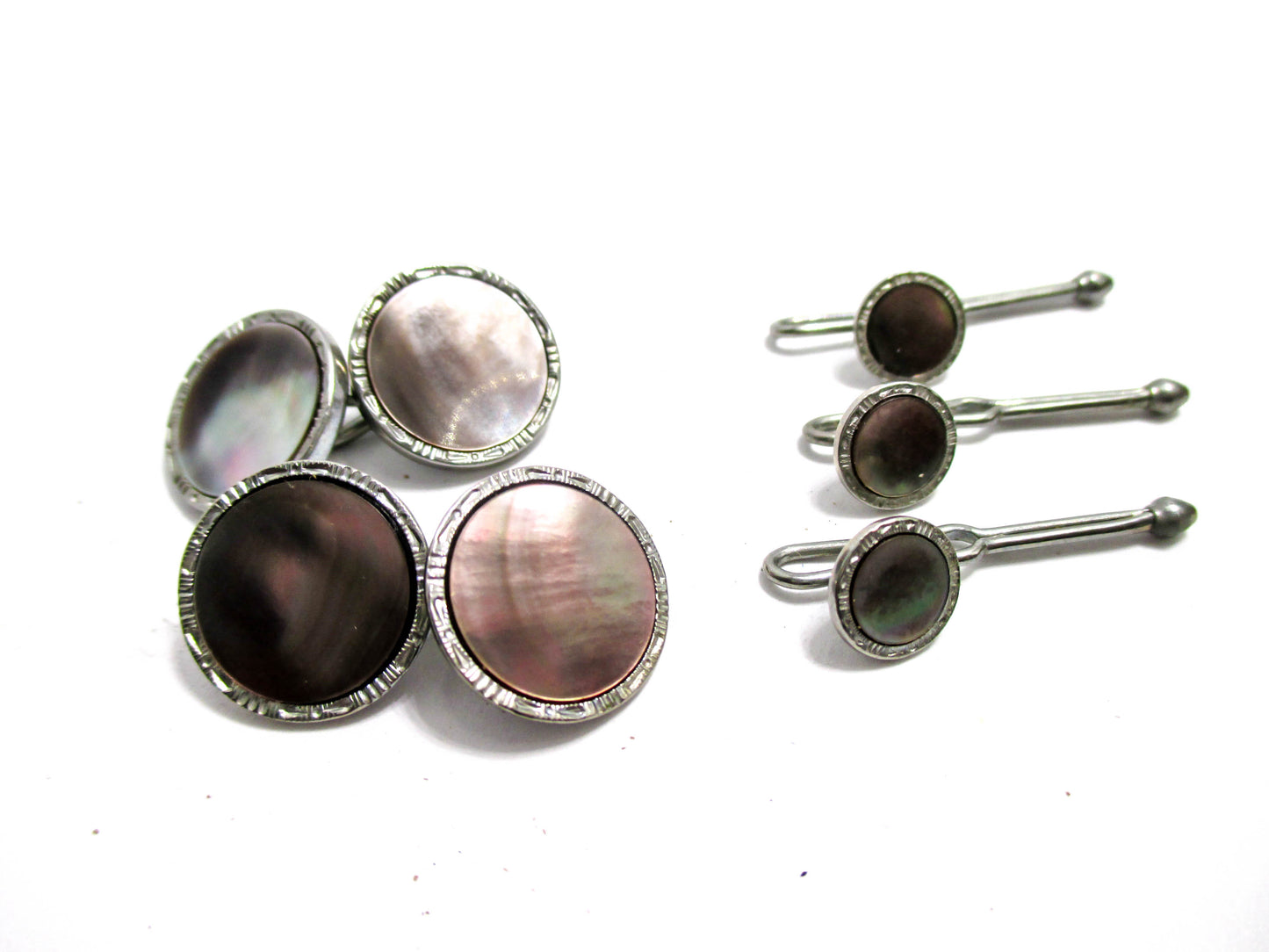 Krementz Cufflinks and Button Set - With Mirrored Presentation Box