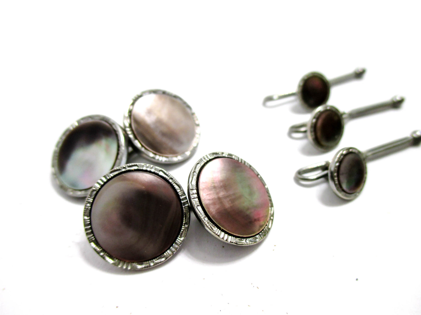 Krementz Cufflinks and Button Set - With Mirrored Presentation Box
