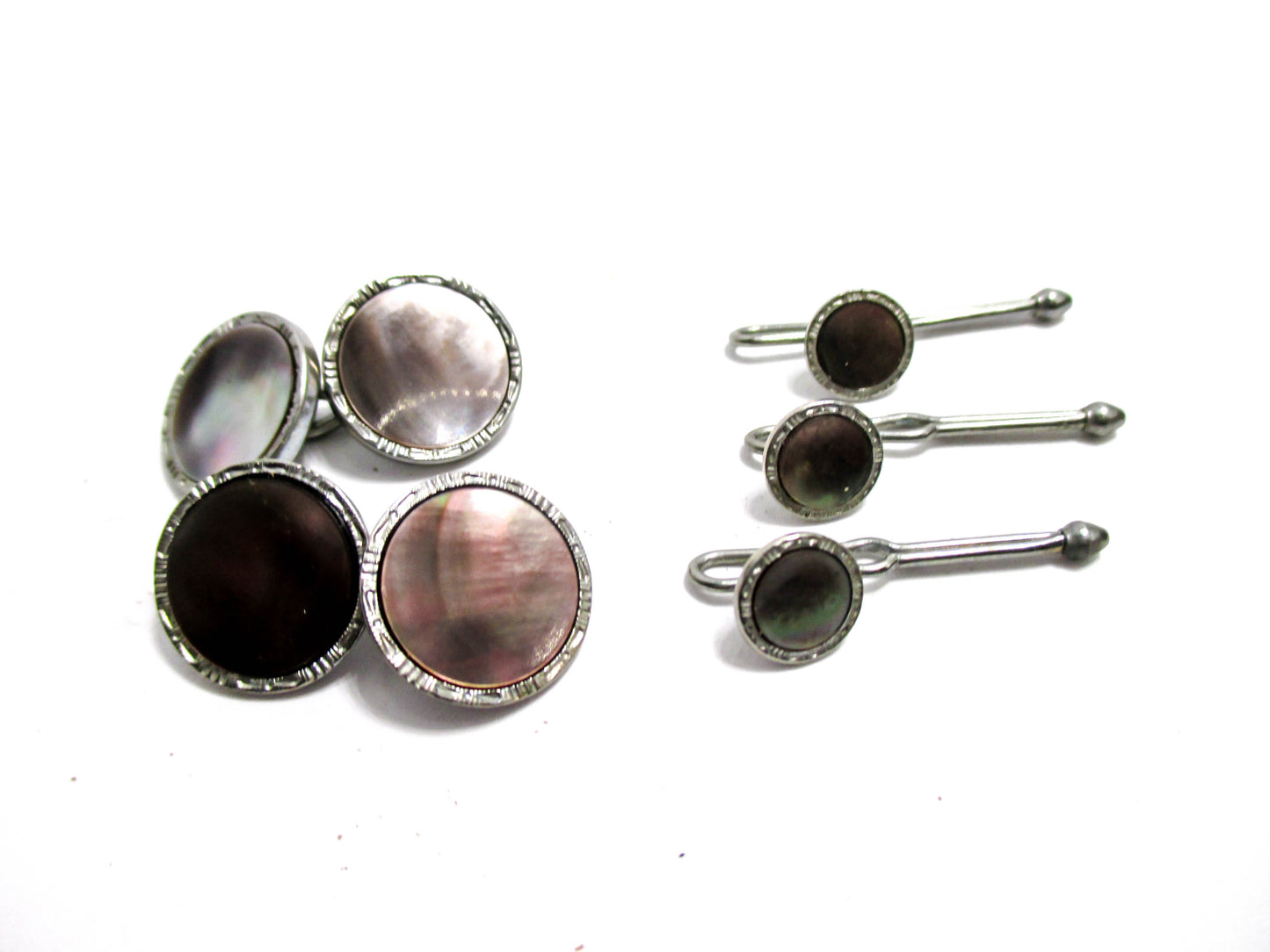 Krementz Cufflinks and Button Set - With Mirrored Presentation Box