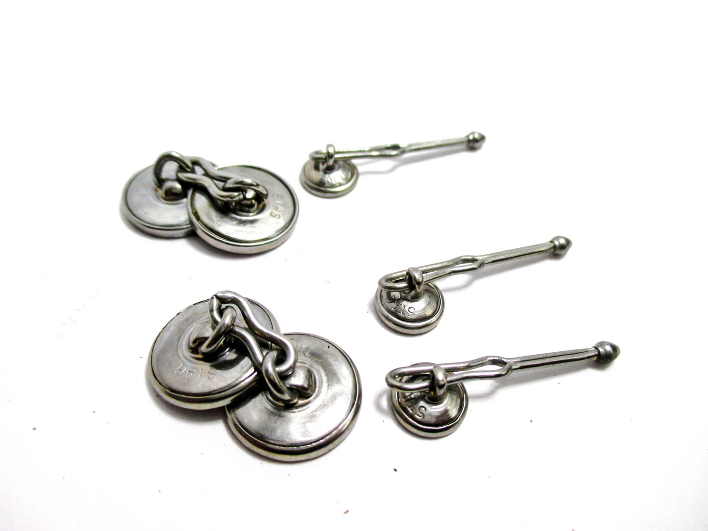 Krementz Cufflinks and Button Set - With Mirrored Presentation Box