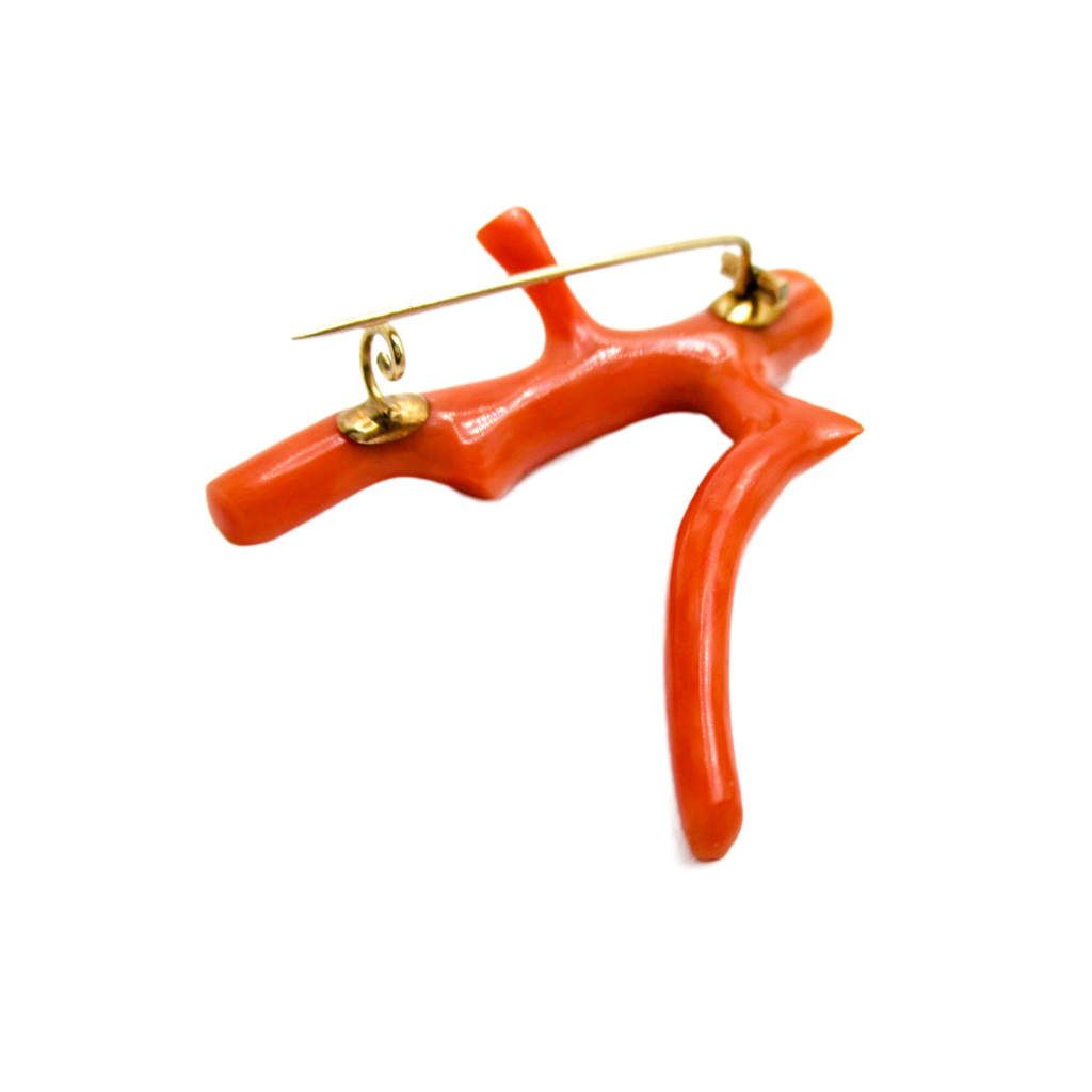 An Amazing Victorian Coral Branch Brooch Pin