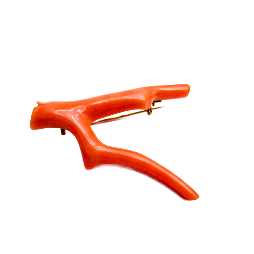 An Amazing Victorian Coral Branch Brooch Pin