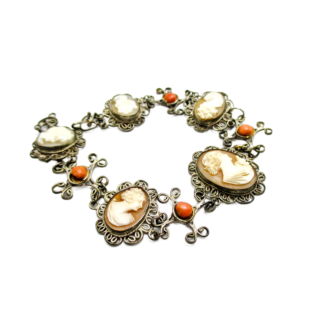 Very Vintage 5 Cameo Bracelet - Repair, Repurpose, Harvest Piece