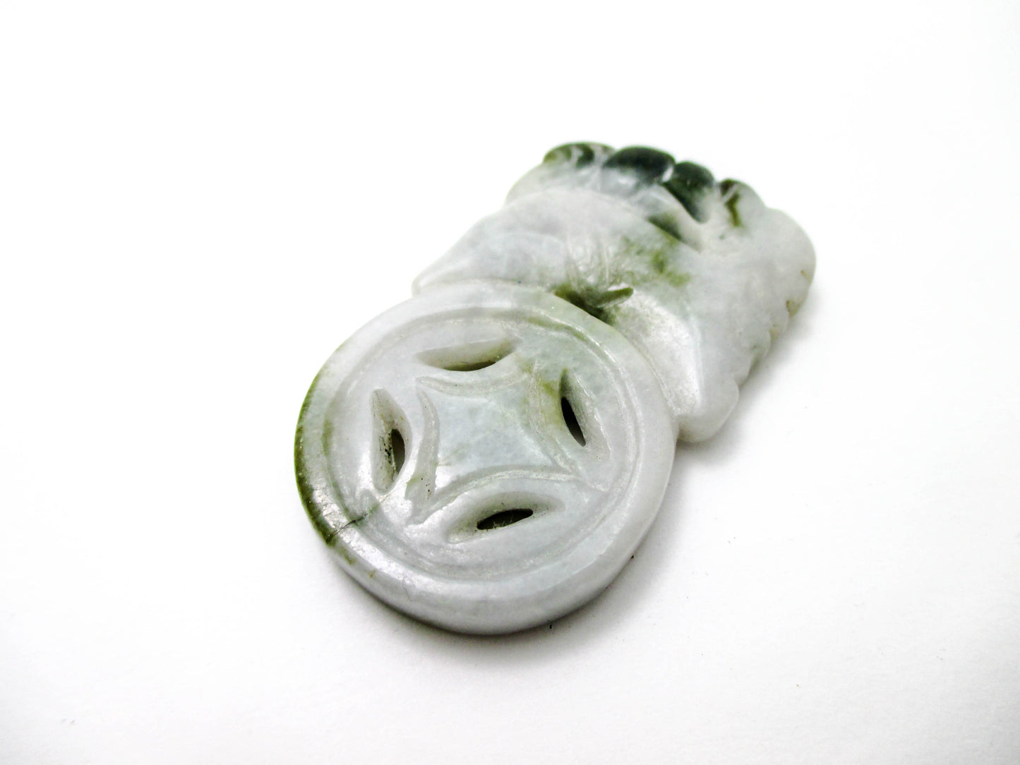 Jade Pendant 20th Century PiXiu Carving