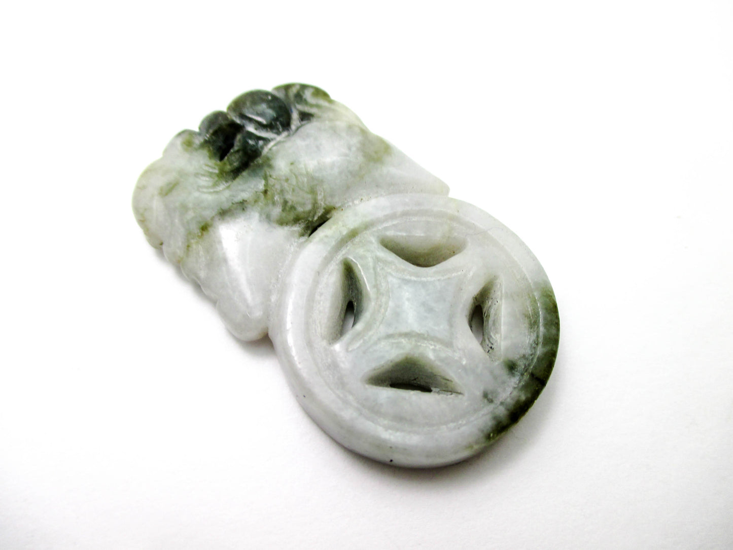 Jade Pendant 20th Century PiXiu Carving
