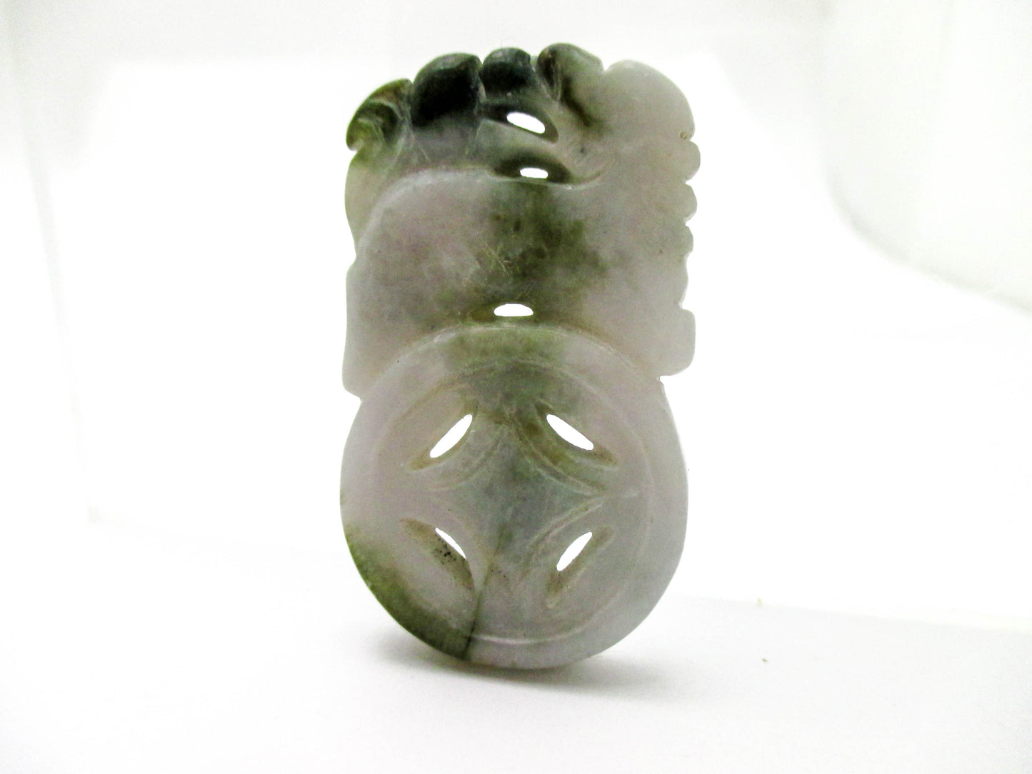 Jade Pendant 20th Century PiXiu Carving