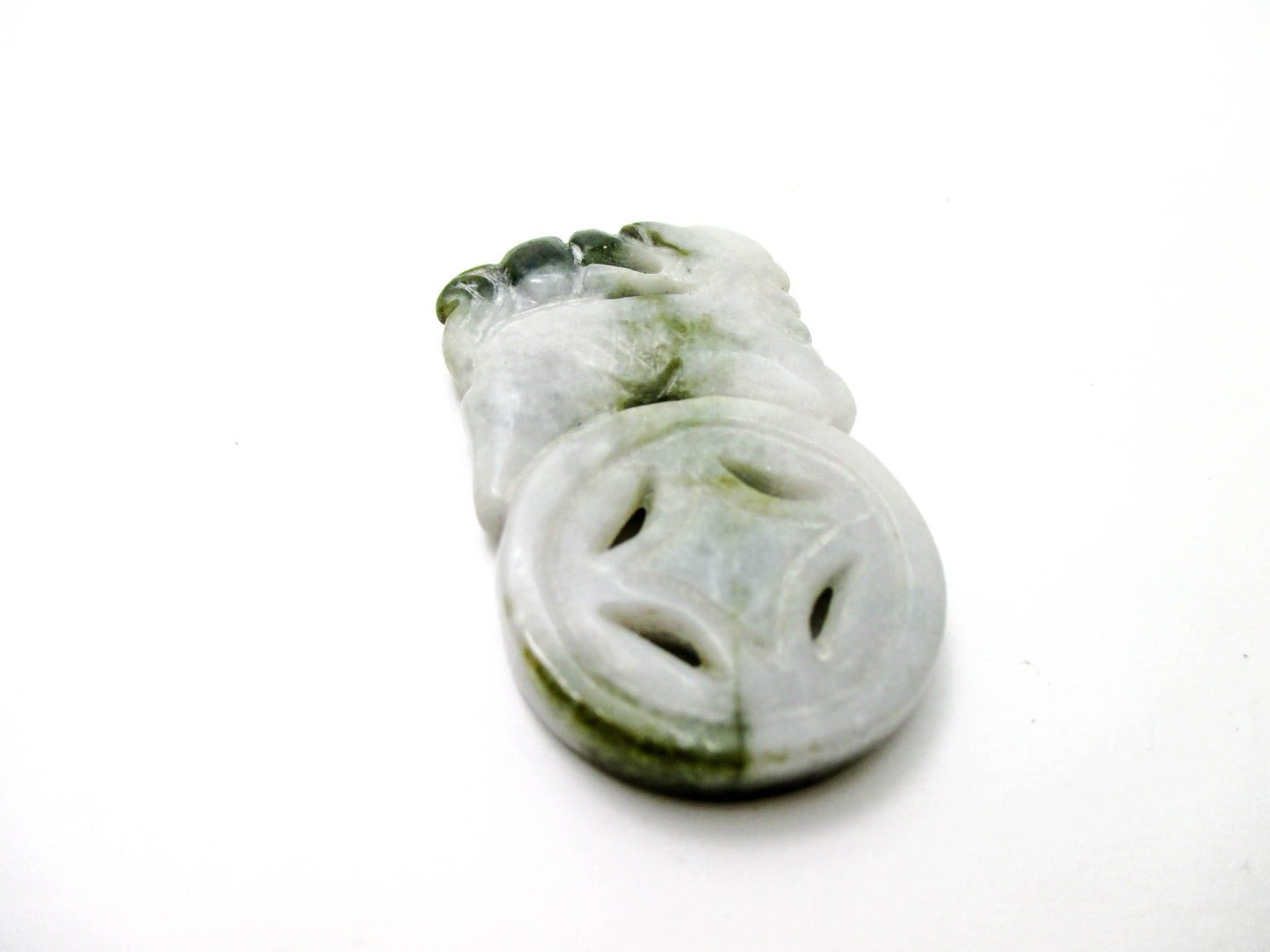 Jade Pendant 20th Century PiXiu Carving