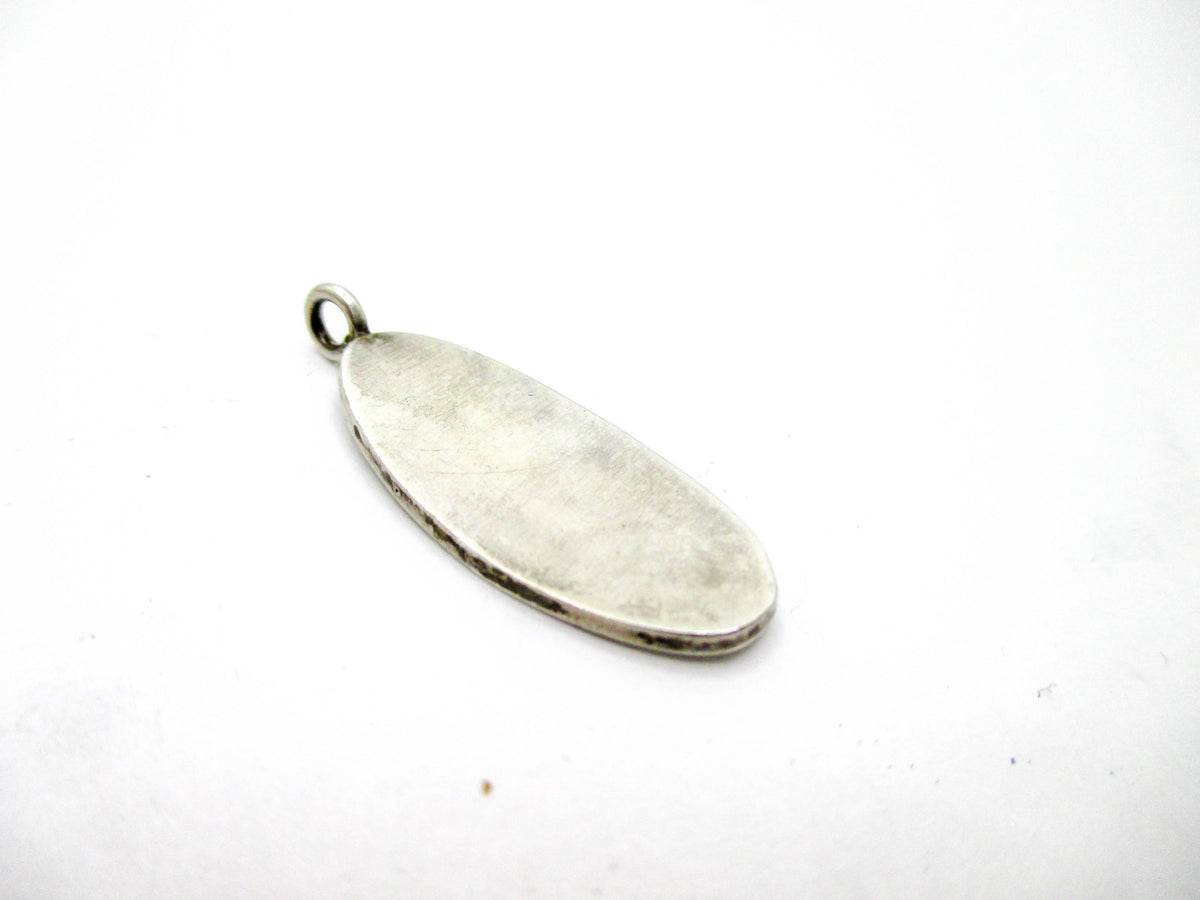 Small Hopi Inlay Silver Pendant
