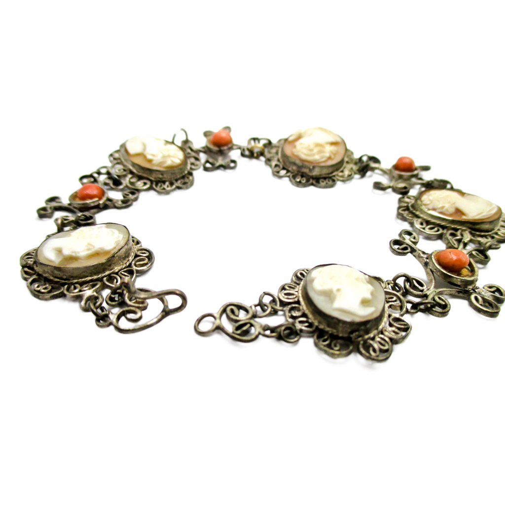 Very Vintage 5 Cameo Bracelet - Repair, Repurpose, Harvest Piece