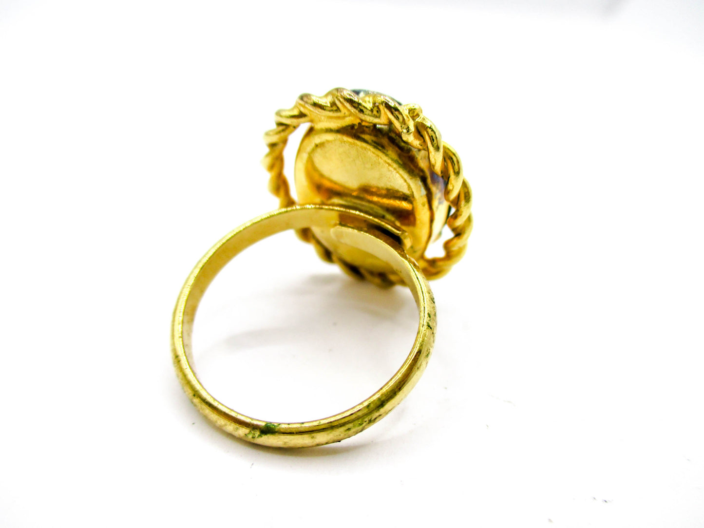 Enamel Rose Adjustable Ring