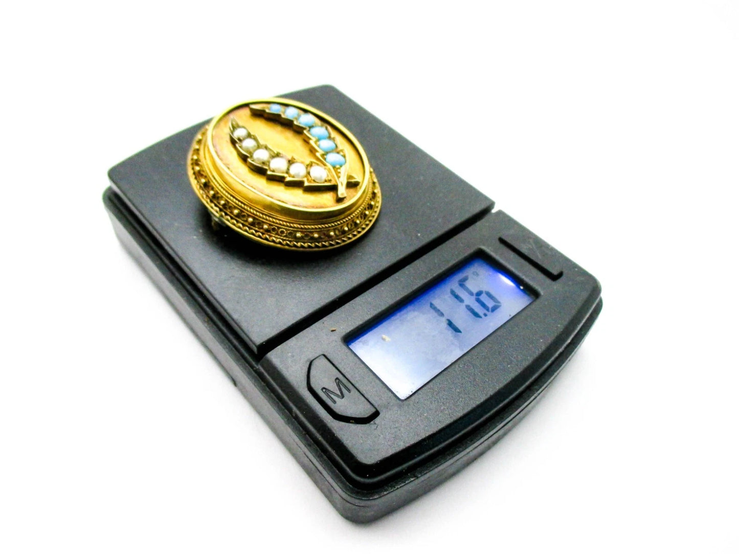 Etruscan Revival Laurel Leaf Trophy Brooch