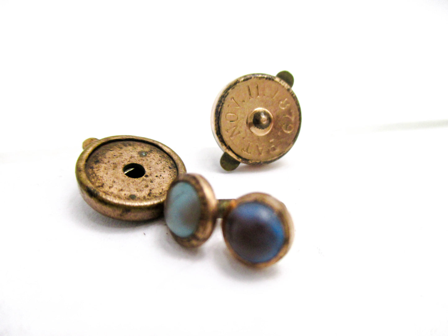 Victorian Saphiret Studs - Dated 1879 - The Real Deal