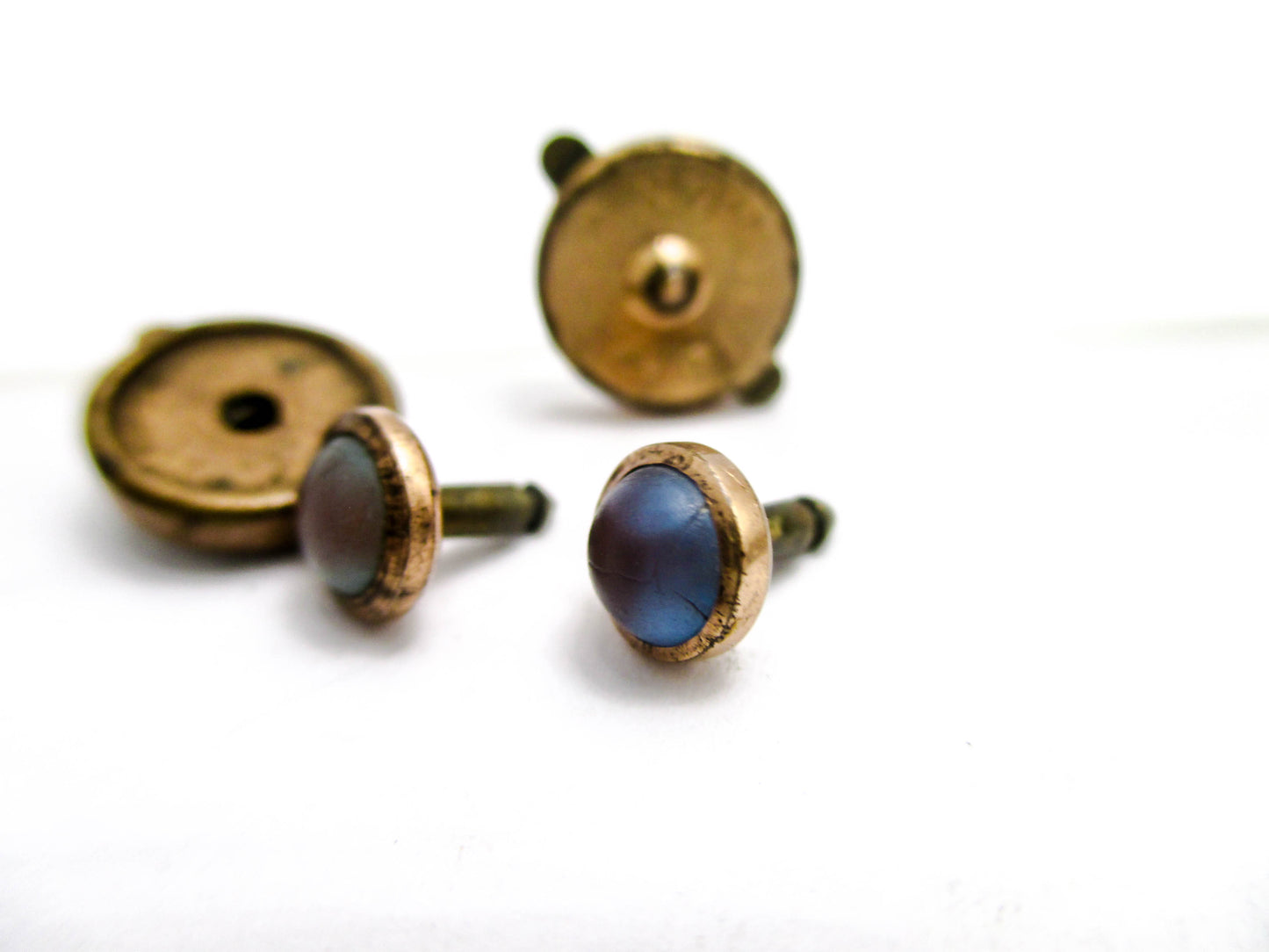 Victorian Saphiret Studs - Dated 1879 - The Real Deal