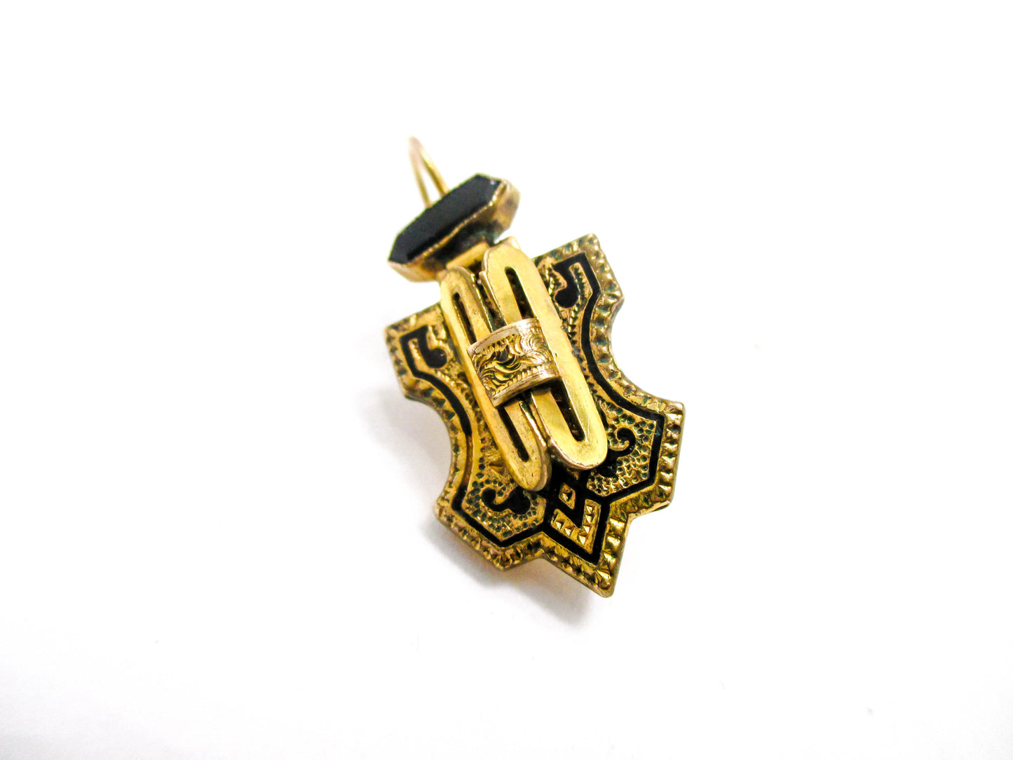 Victorian Taille D'épargne Earrings - 14K Gold Ear Wires