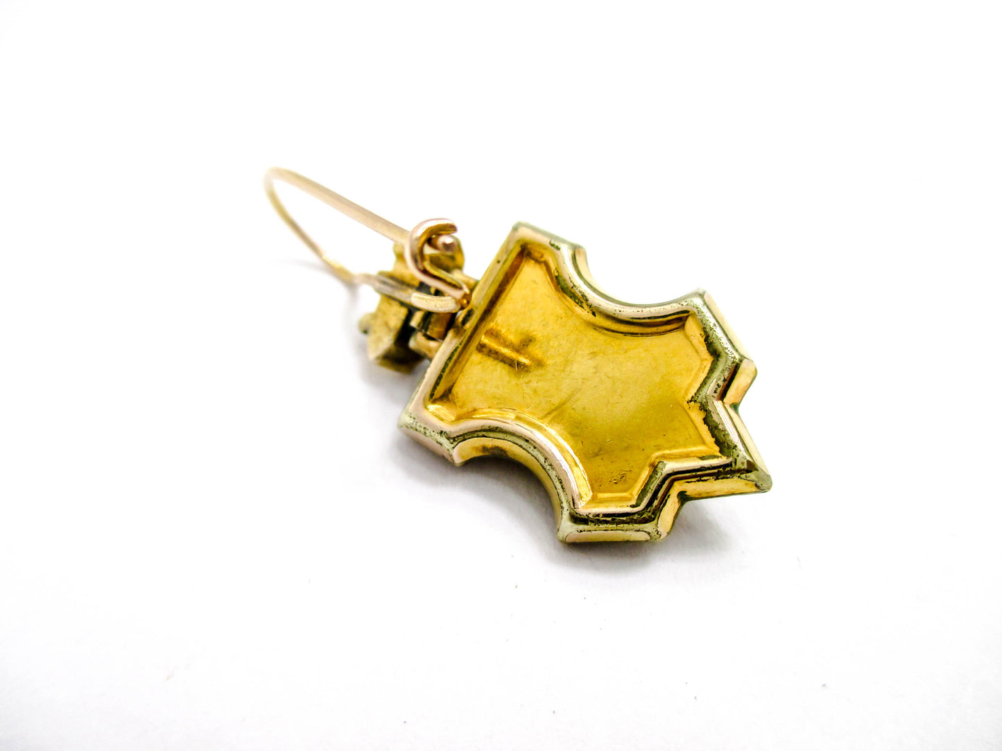 Victorian Taille D'épargne Earrings - 14K Gold Ear Wires