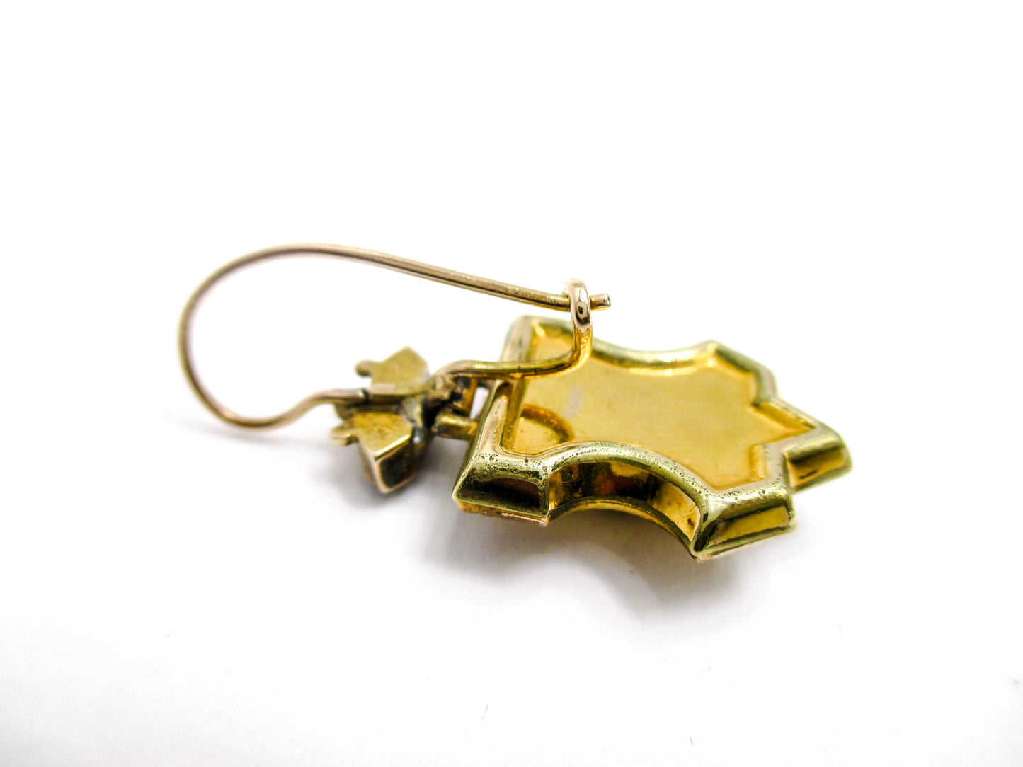 Victorian Taille D'épargne Earrings - 14K Gold Ear Wires