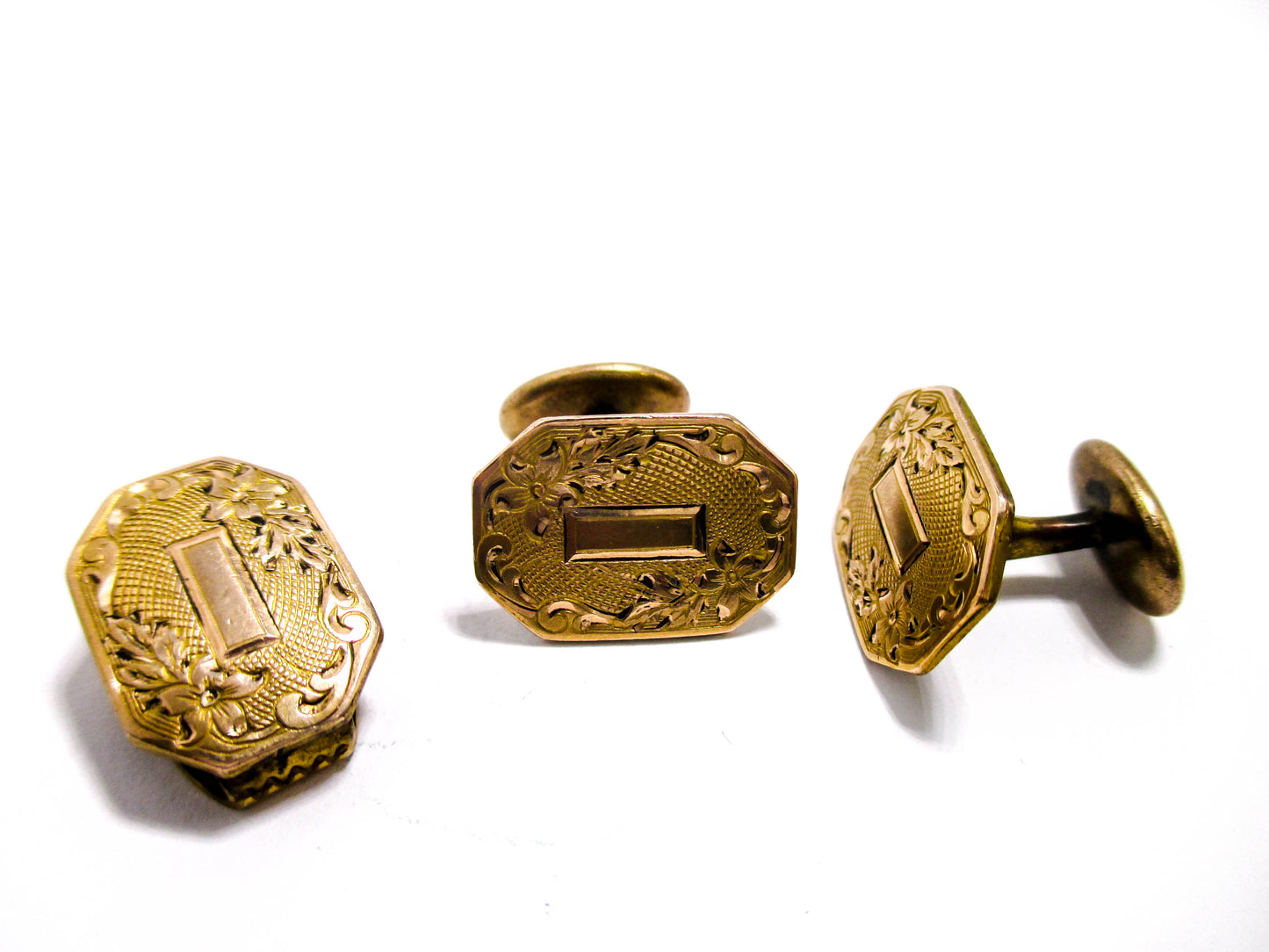 Antique Men's Dress Set - Cufflinks and Tie Clip