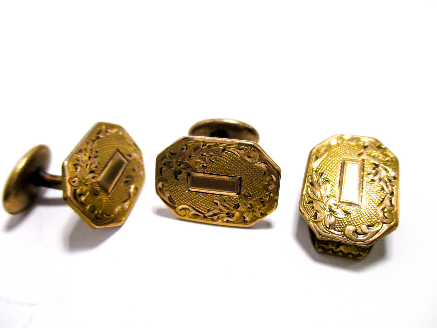 Antique Men's Dress Set - Cufflinks and Tie Clip