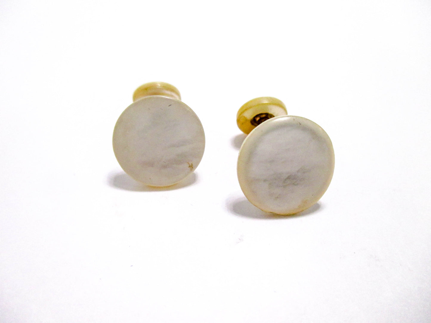 Edwardian Mother of Pearl w/ Cufflinks Gold Filled Connectors