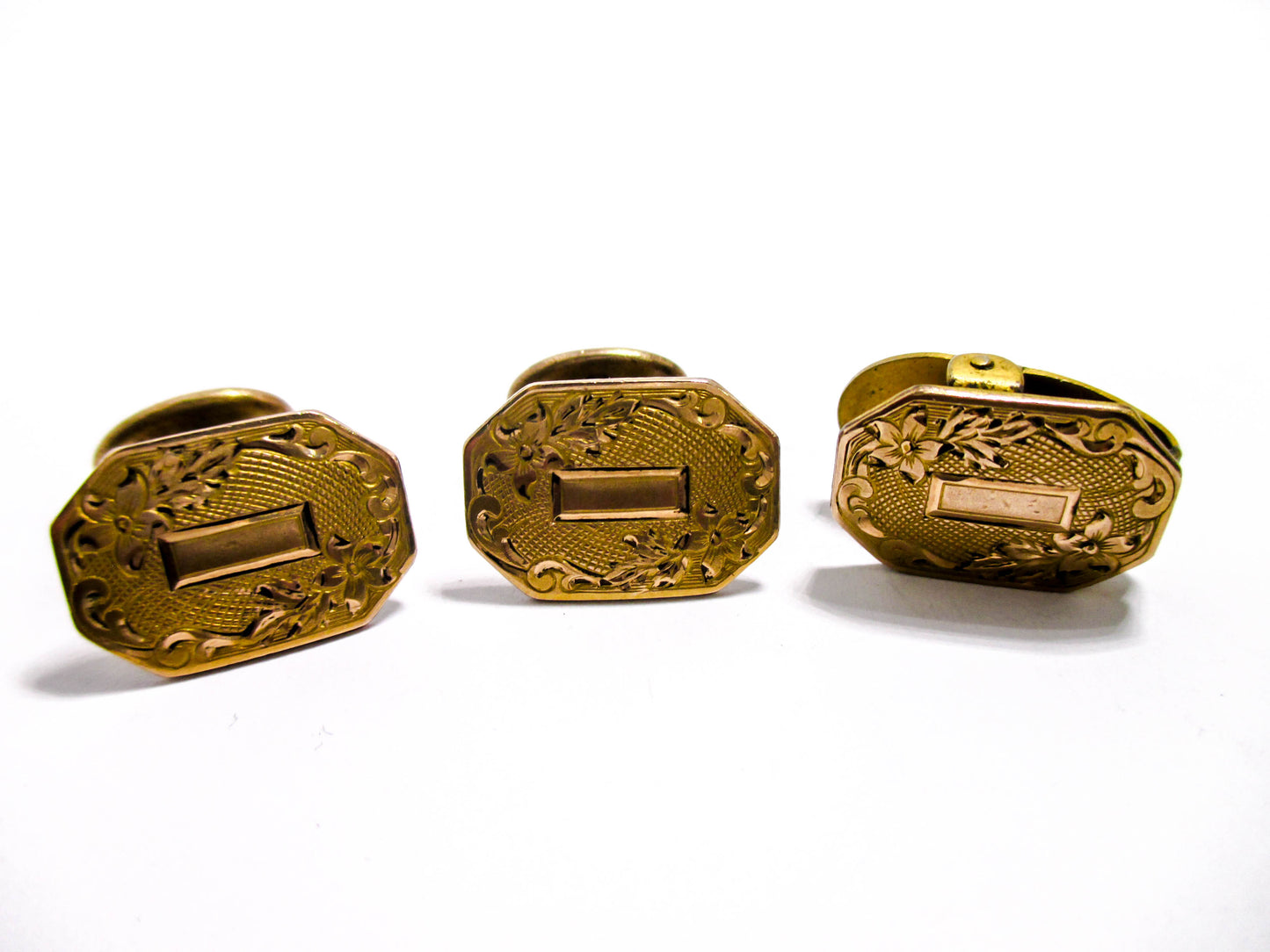 Antique Men's Dress Set - Cufflinks and Tie Clip