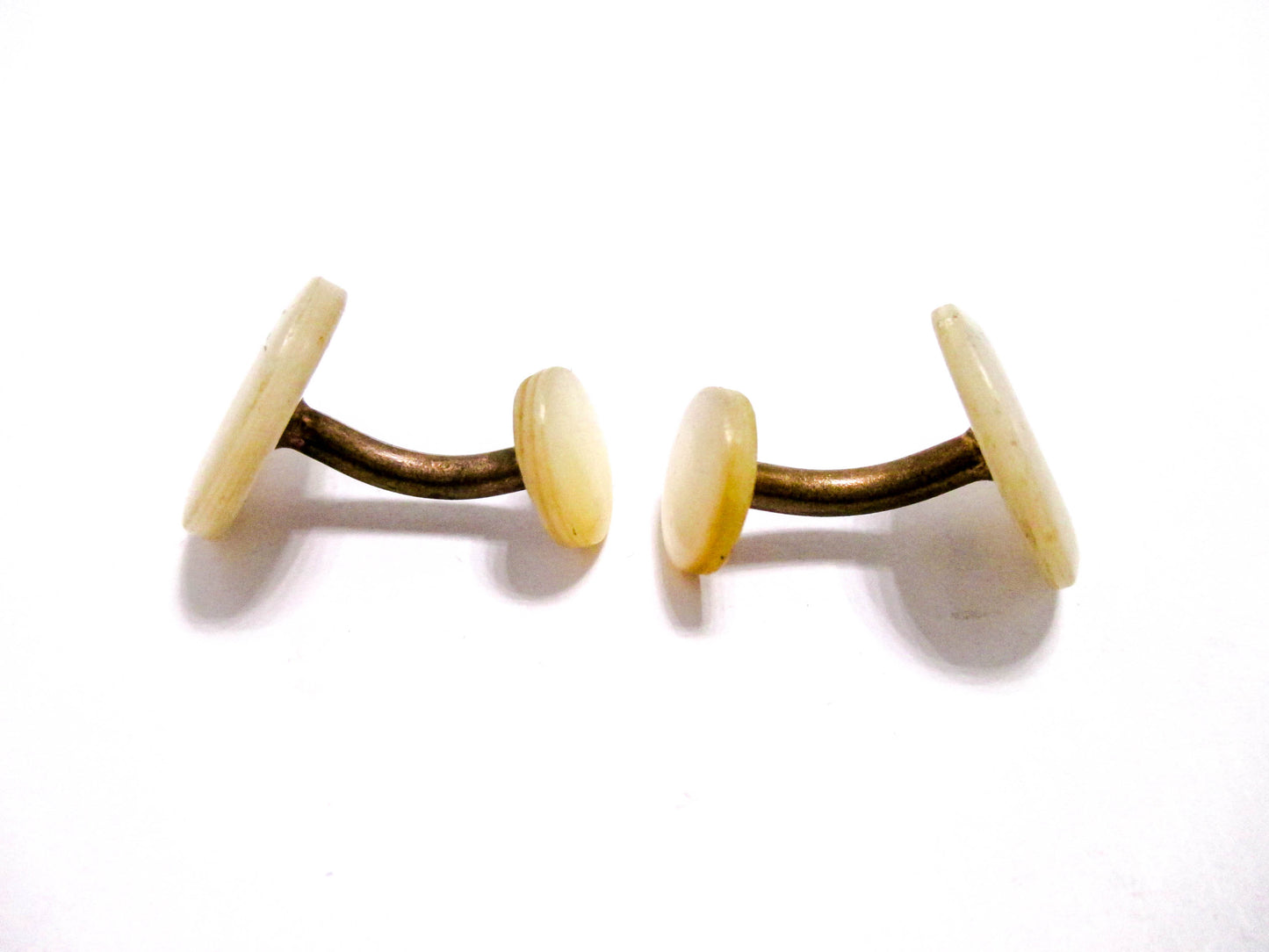 Edwardian Mother of Pearl w/ Cufflinks Gold Filled Connectors