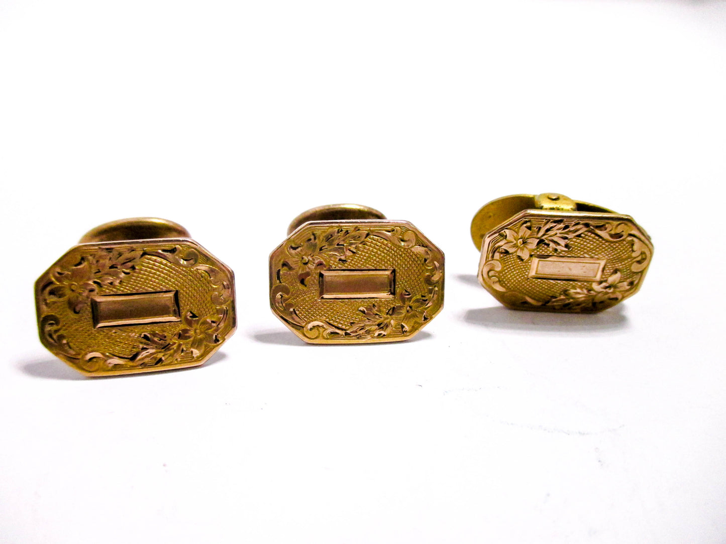 Antique Men's Dress Set - Cufflinks and Tie Clip