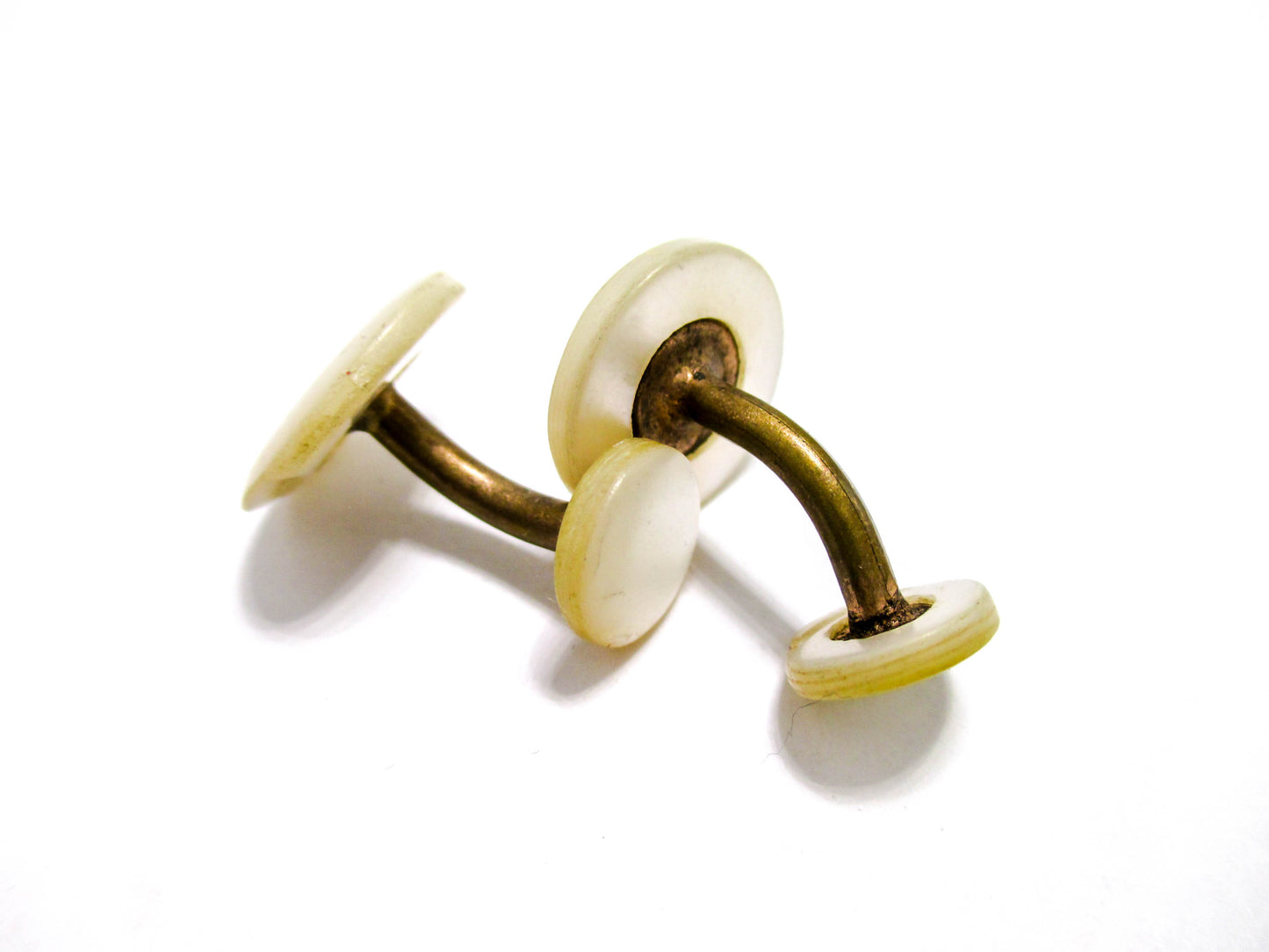 Edwardian Mother of Pearl w/ Cufflinks Gold Filled Connectors