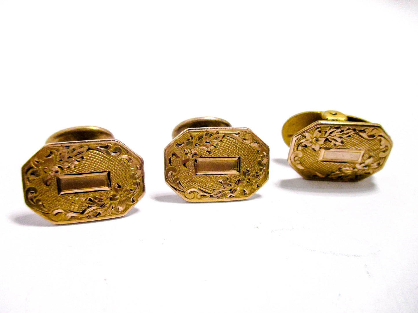 Antique Men's Dress Set - Cufflinks and Tie Clip