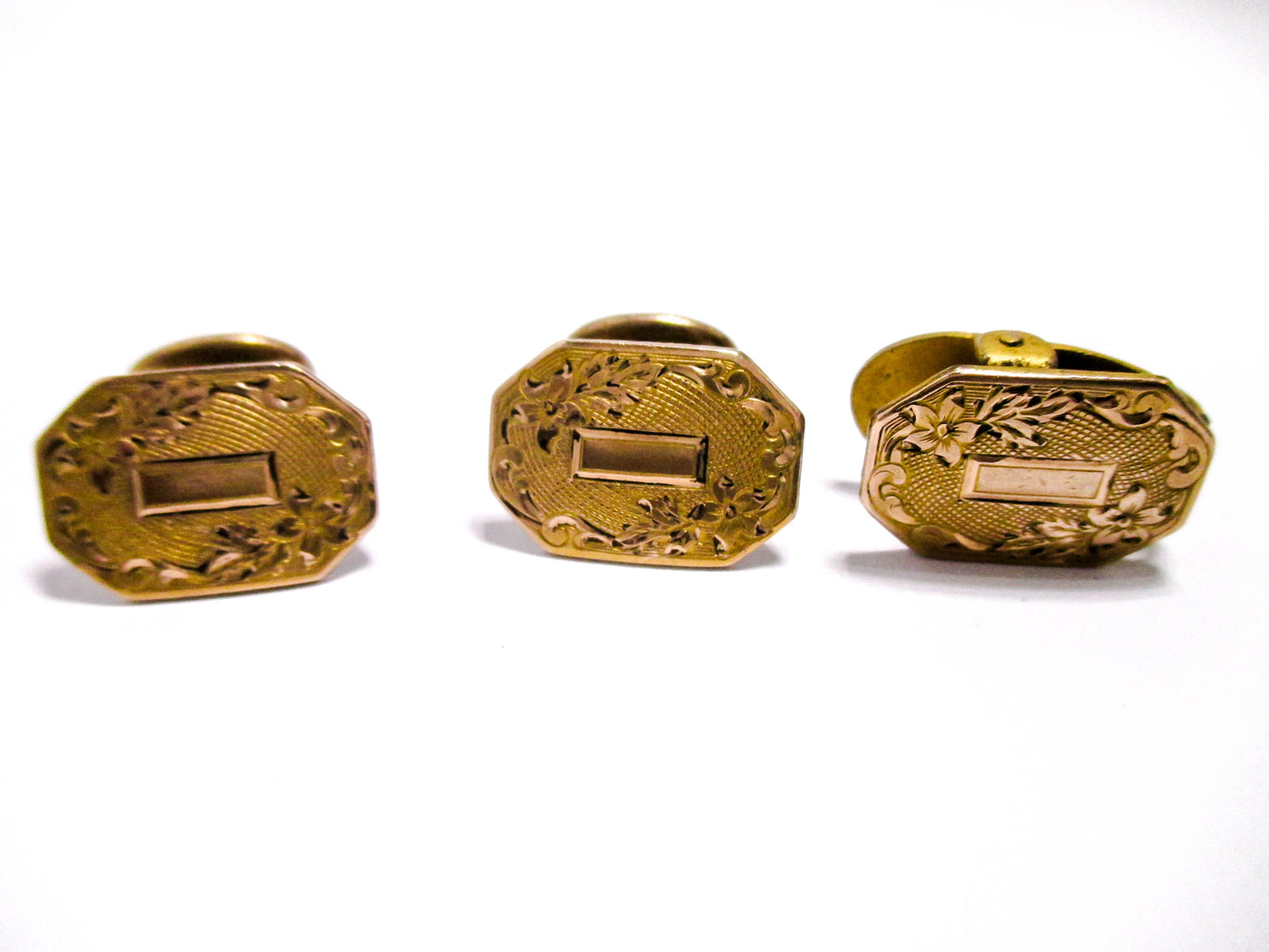 Antique Men's Dress Set - Cufflinks and Tie Clip