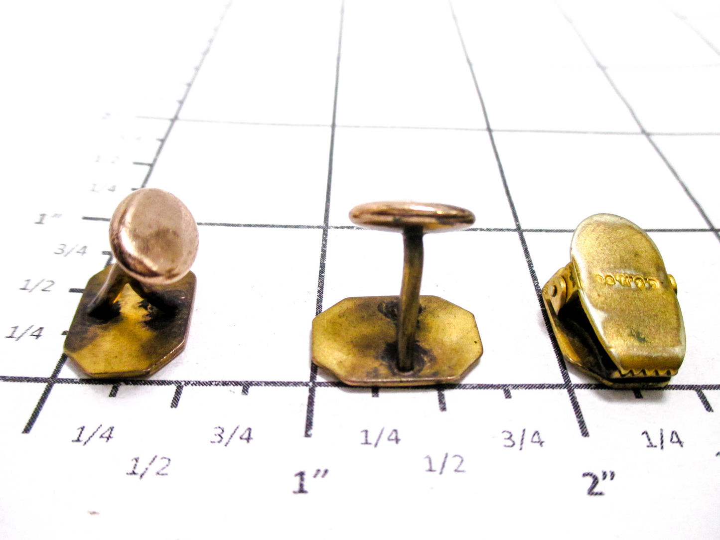 Antique Men's Dress Set - Cufflinks and Tie Clip