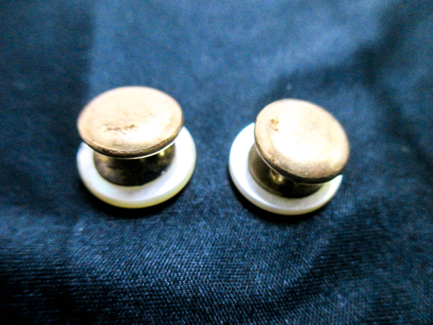 1880s Cuff Buttons - Victorian Mother of Pearl Jewelry