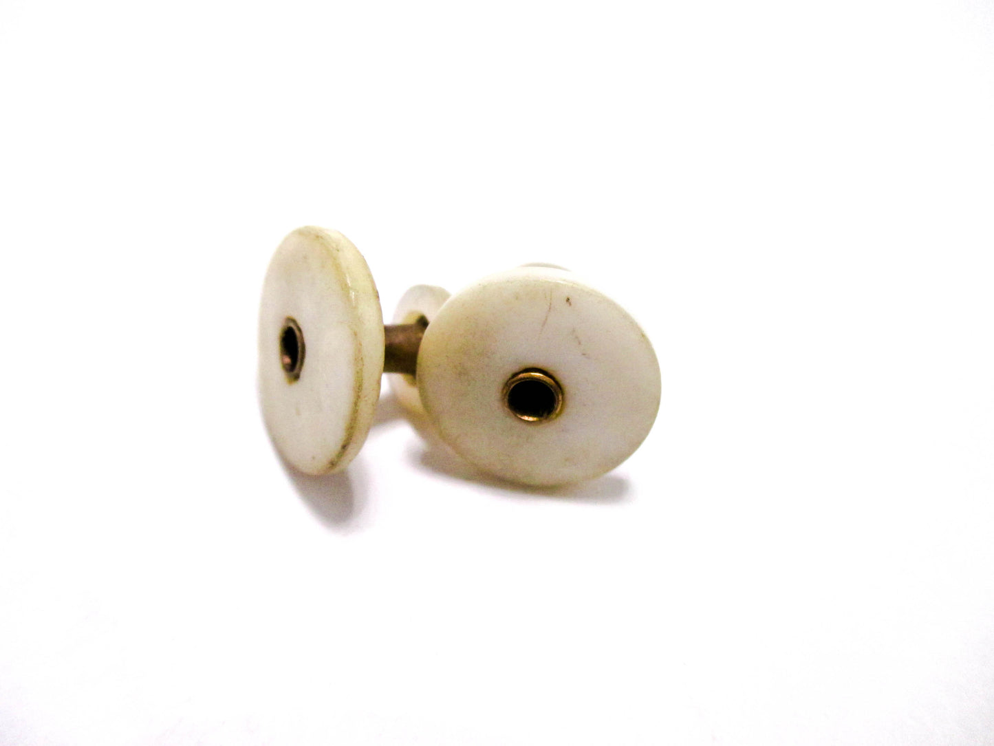 Vintage Collar Stud Lot of 2 - Short Mother of Pearl