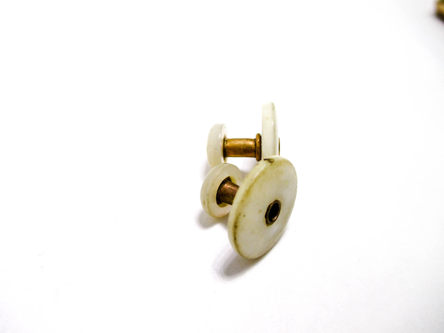 Vintage Collar Stud Lot of 2 - Short Mother of Pearl