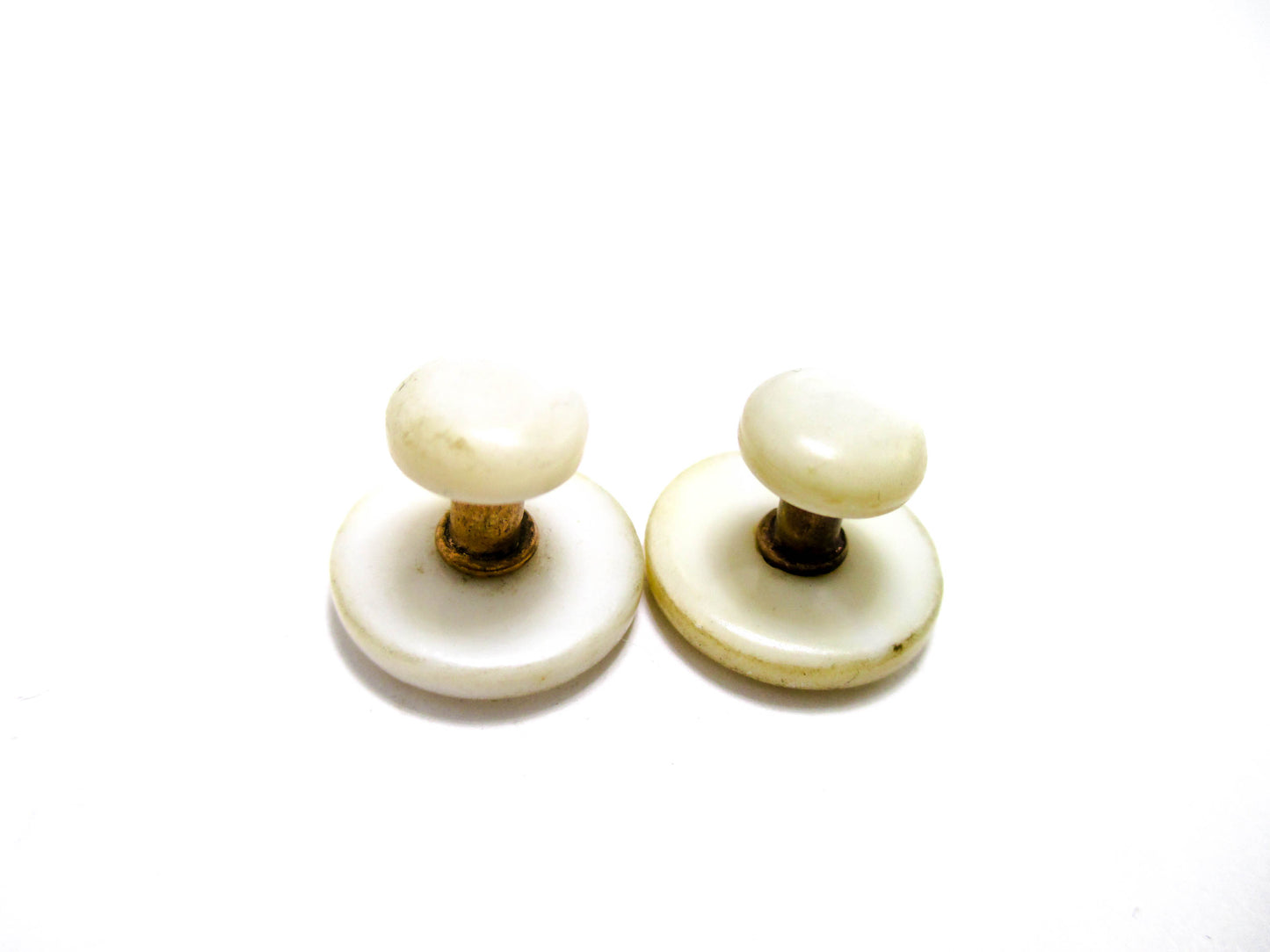 Vintage Collar Stud Lot of 2 - Short Mother of Pearl