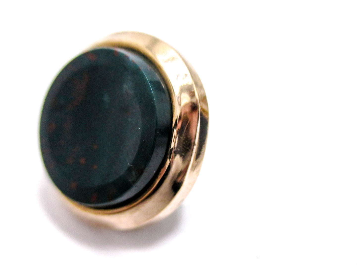 Victorian Bloodstone Cuff Buttons - 1880s Men's Jewelry