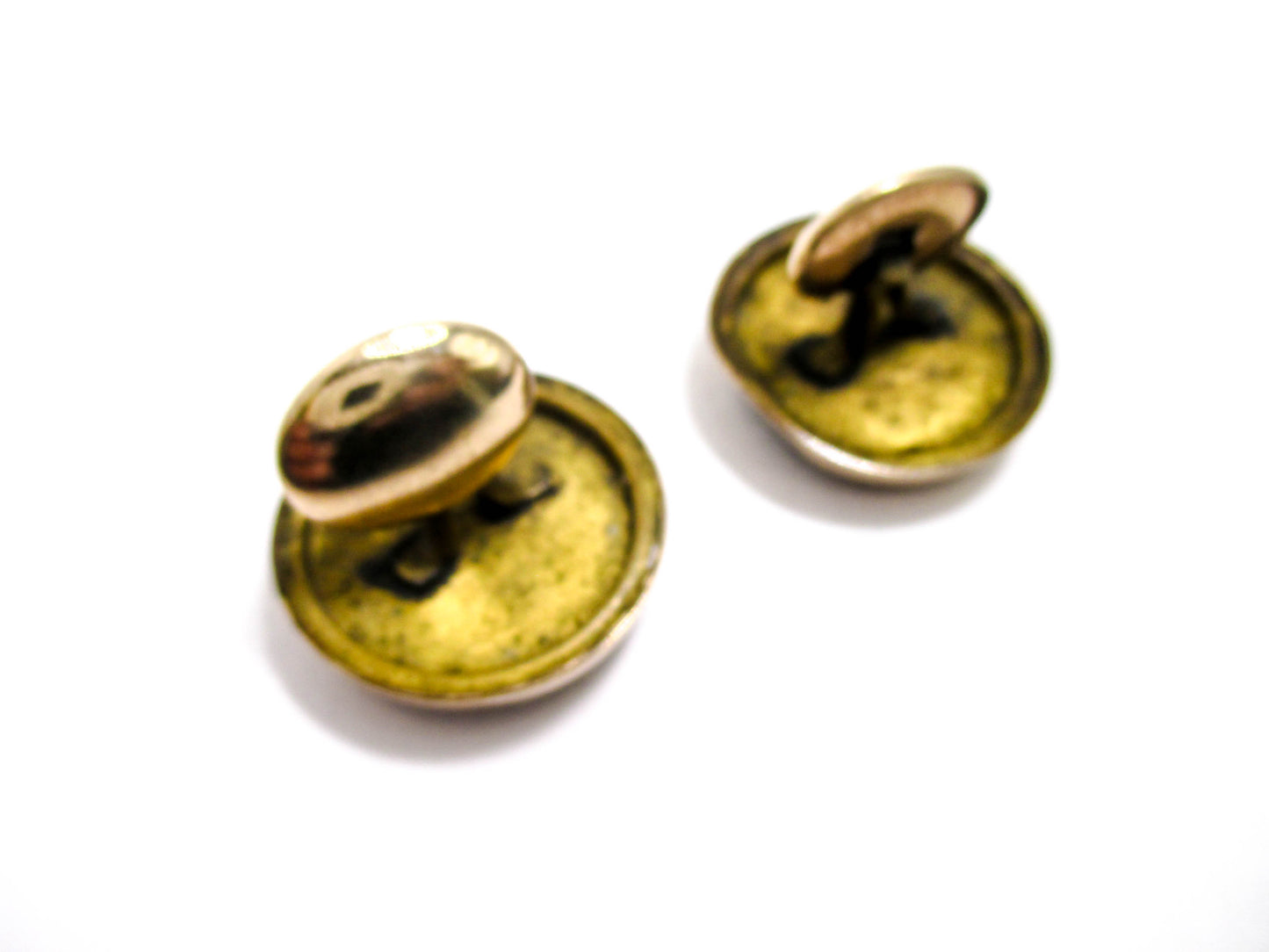 Victorian Bloodstone Cuff Buttons - 1880s Men's Jewelry